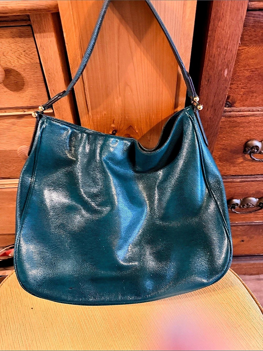 Lauren Ralph Lauren Green Hobo Shoulder Bag
